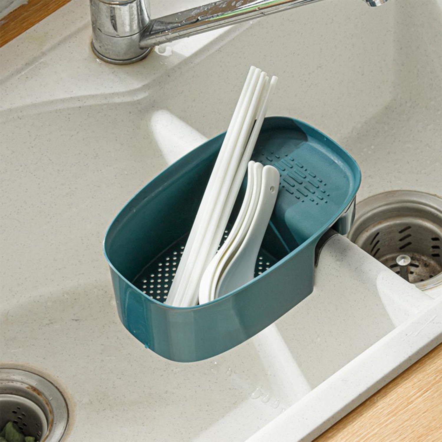 2833 Kitchen Dish Drainer and Drying Rack Sink Basket for Washing Bowls Utensils Vegetables Fruits Storage Organiser DeoDap 2833 Kitchen Dish Drainer and Drying Rack Sink Basket for Washing Bowls Utensils Vegetables Fruits Storage Organiser DeoDap